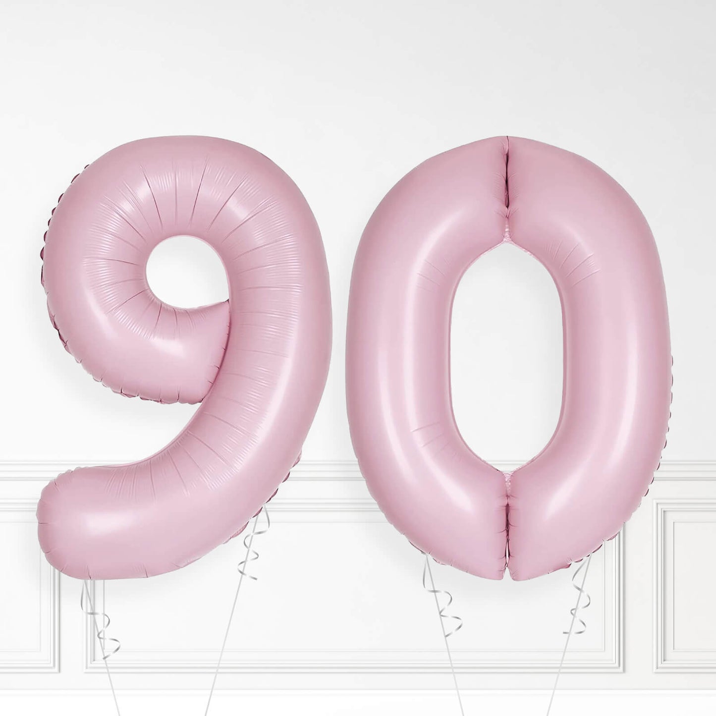 Inflated Baby Pink Foil Number Balloon
