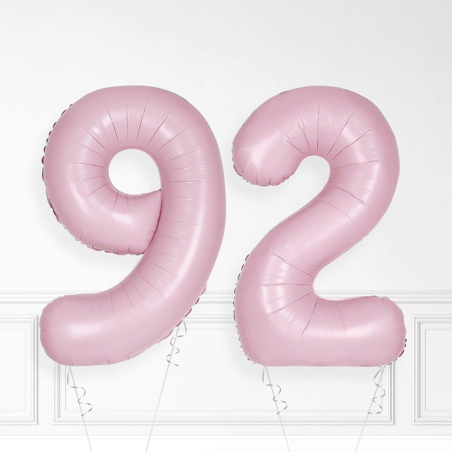 Inflated Baby Pink Foil Number Balloon