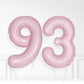 Inflated Baby Pink Foil Number Balloon
