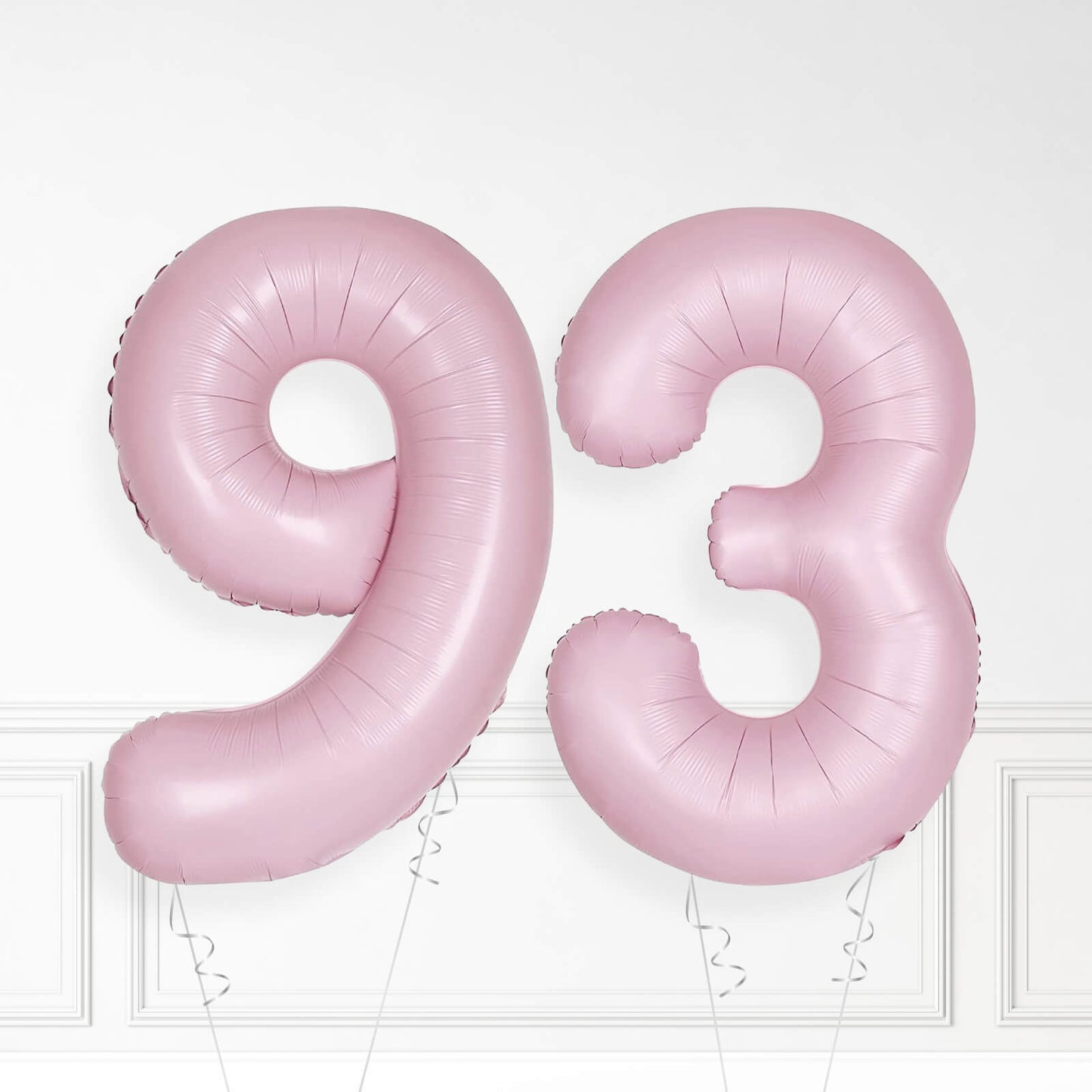 Inflated Baby Pink Foil Number Balloon
