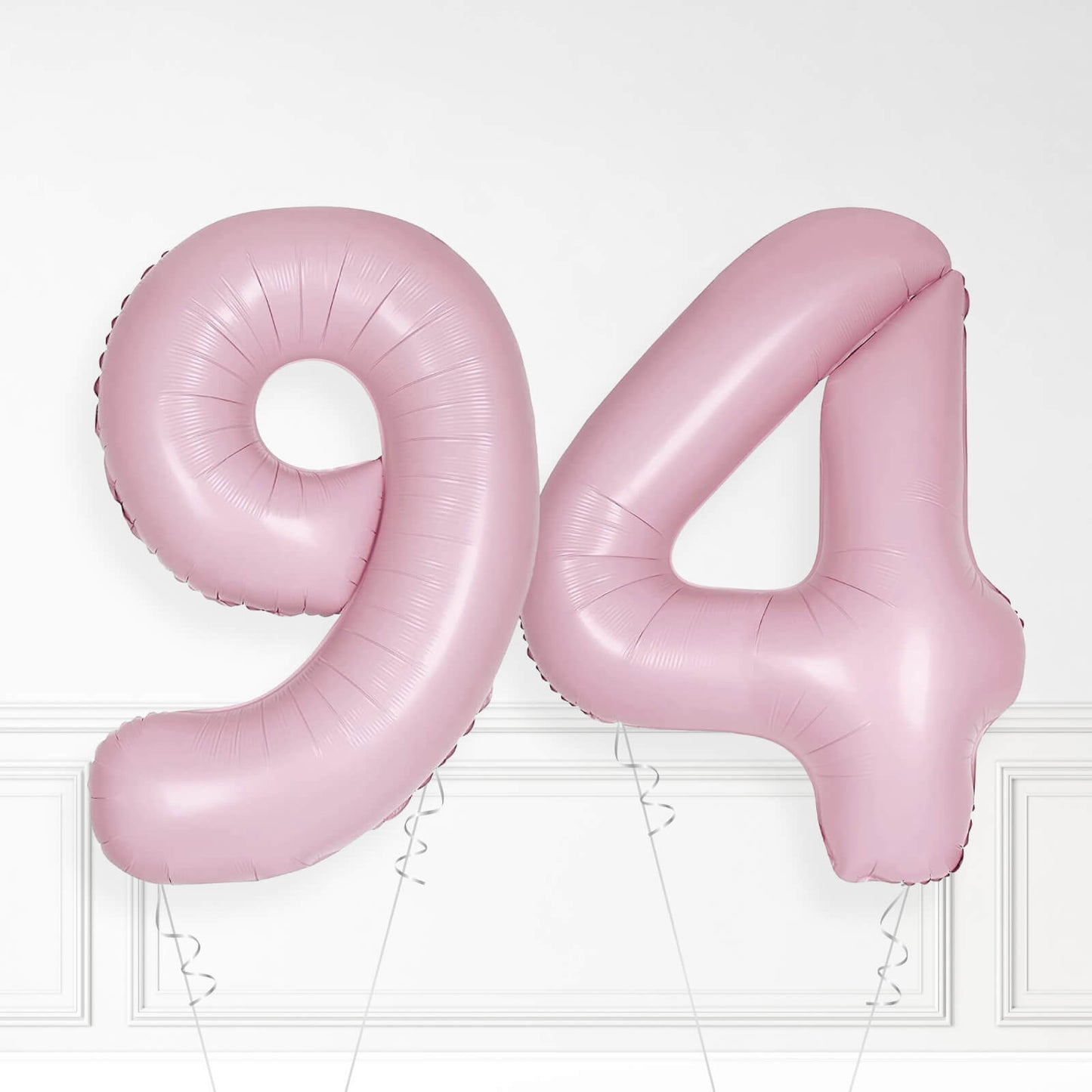 Inflated Baby Pink Foil Number Balloon