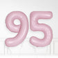 Inflated Baby Pink Foil Number Balloon