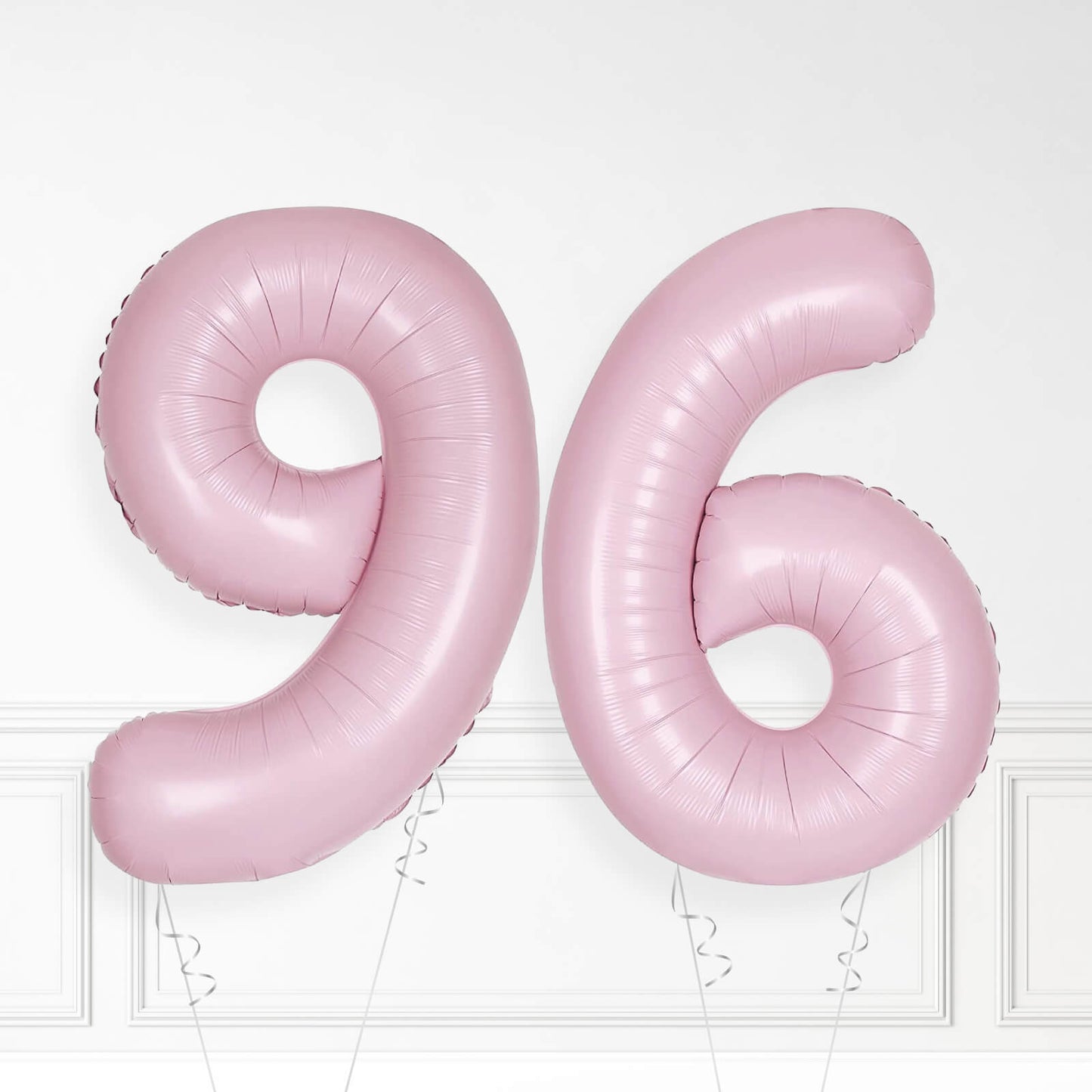 Inflated Baby Pink Foil Number Balloon
