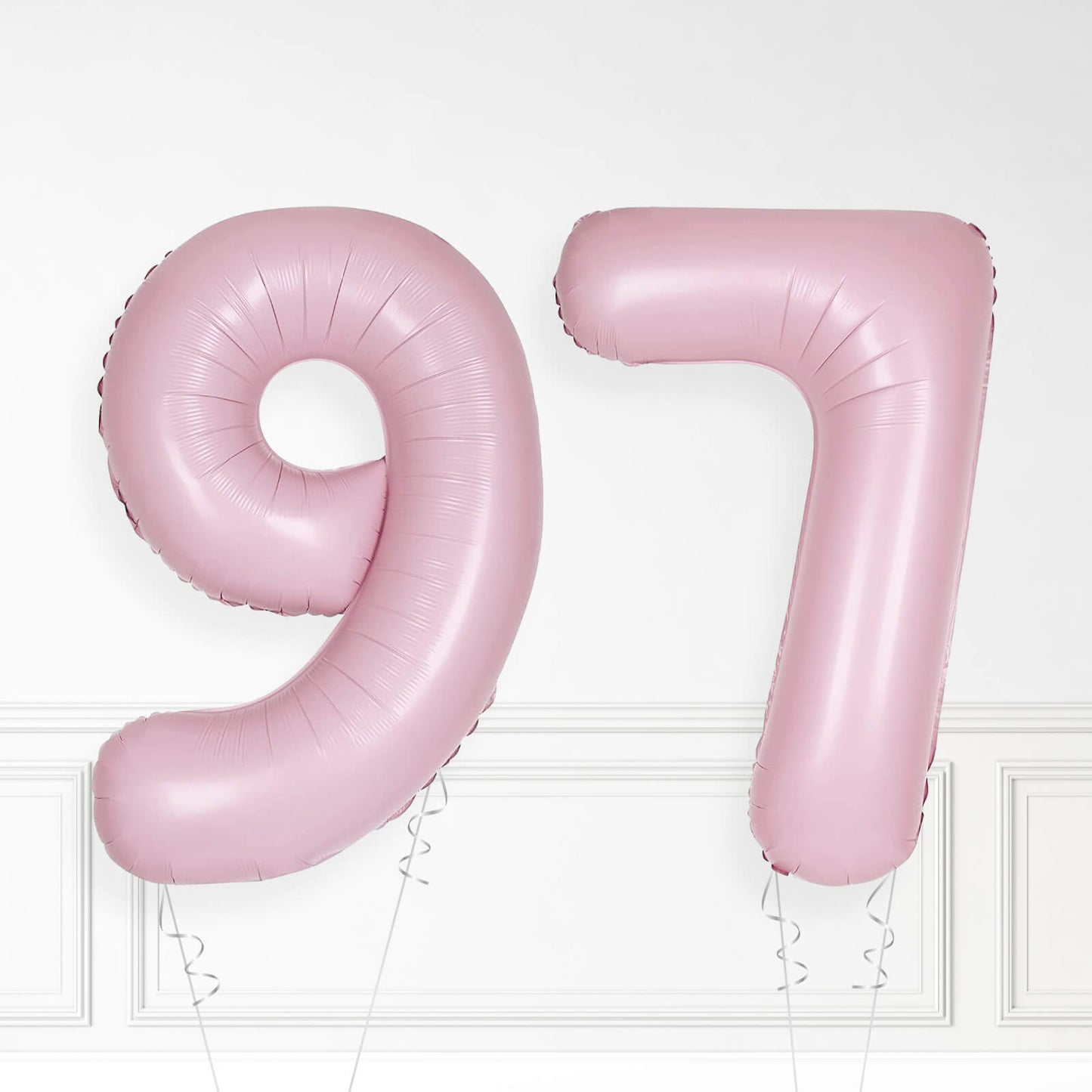 Inflated Baby Pink Foil Number Balloon