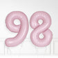 Inflated Baby Pink Foil Number Balloon