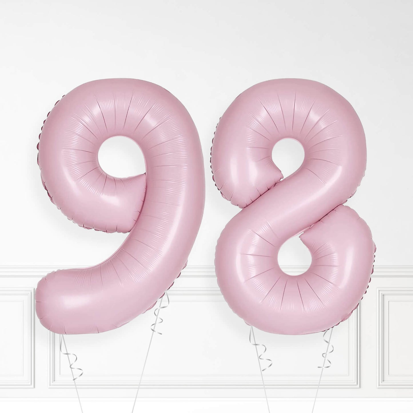 Inflated Baby Pink Foil Number Balloon