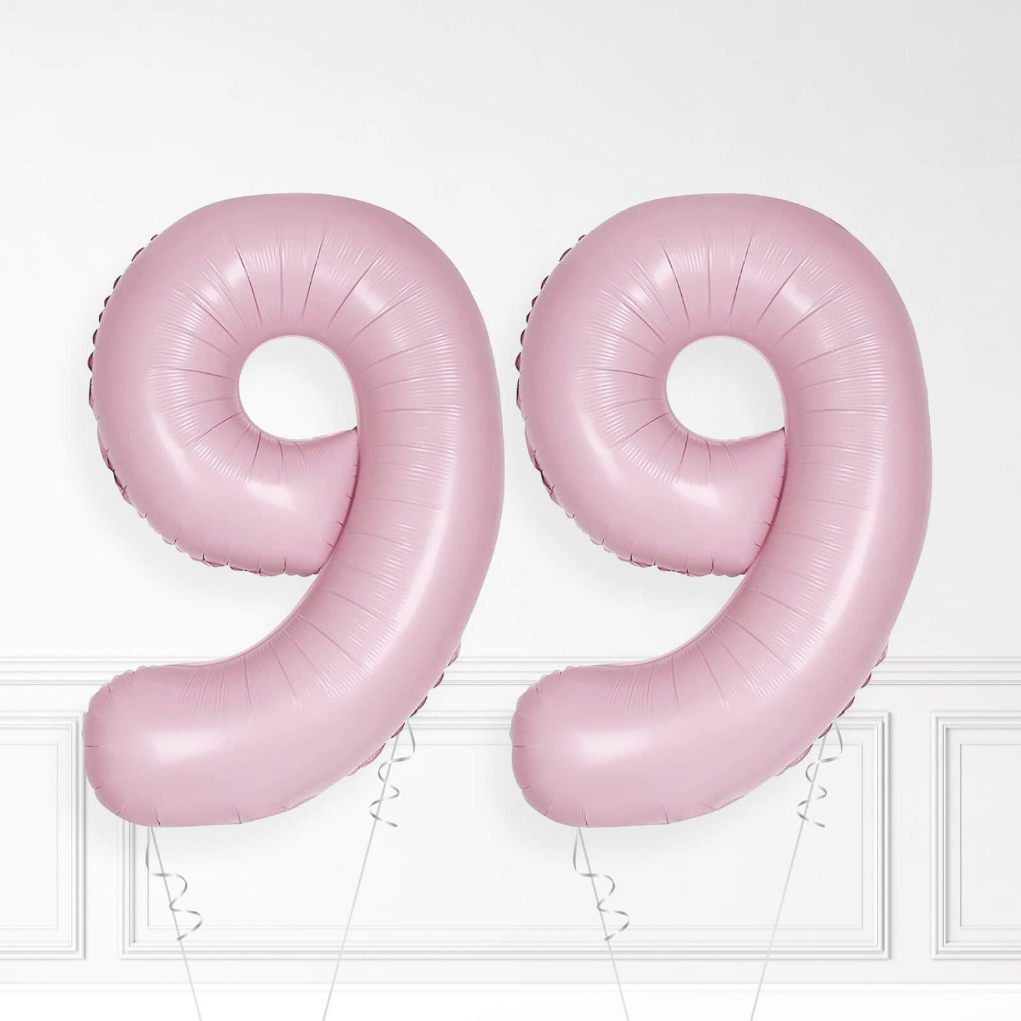 Inflated Baby Pink Foil Number Balloon