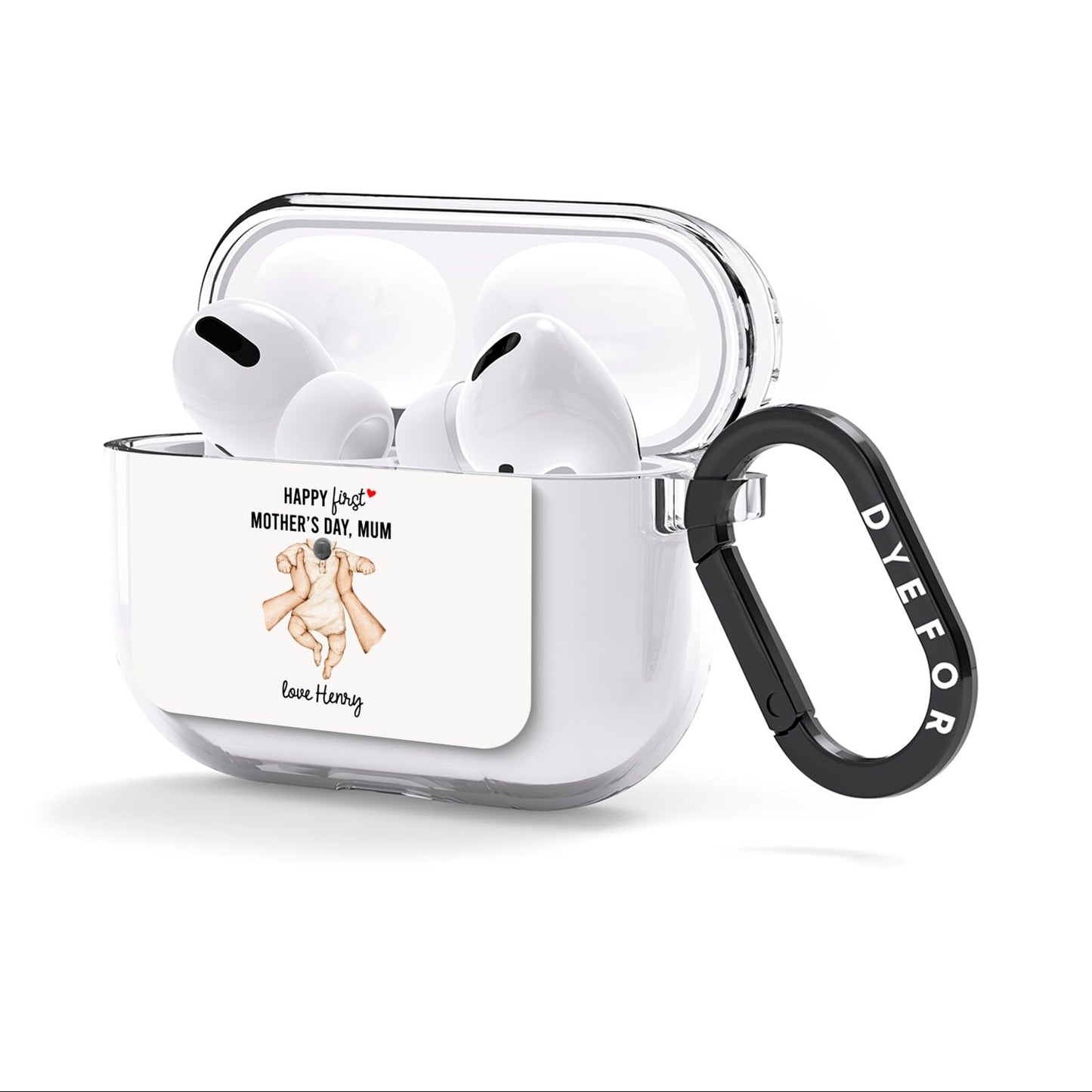 1st Mothers Day Baby AirPods Clear Case 3rd Gen Side Image