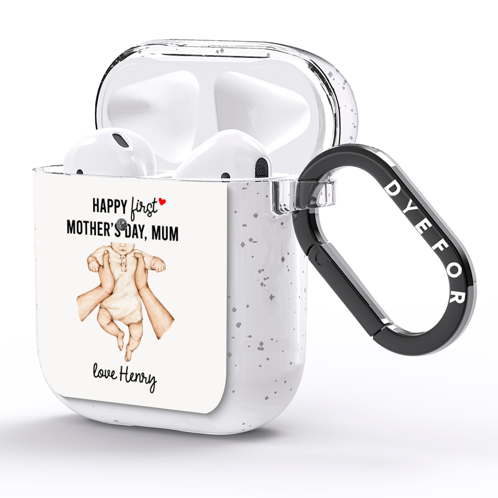 1st Mothers Day Baby AirPods Glitter Case Side Image