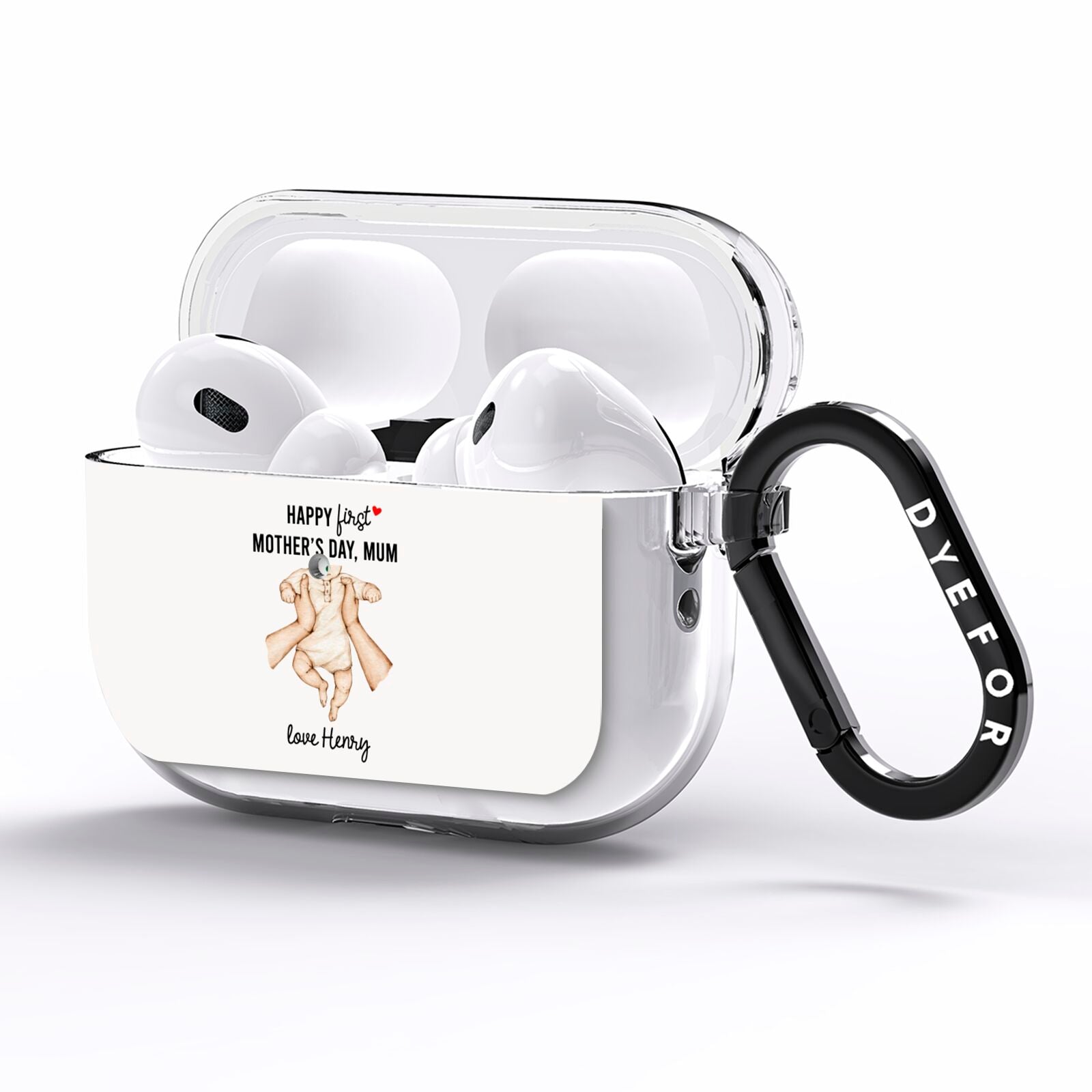 1st Mothers Day Baby AirPods Pro Clear Case Side Image