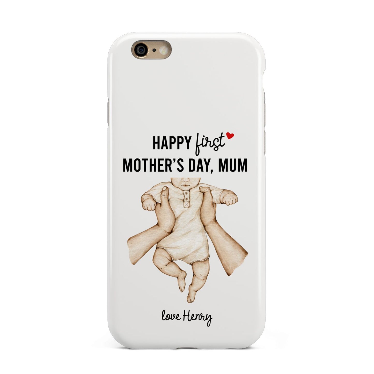 1st Mothers Day Baby Apple iPhone 6 3D Tough Case