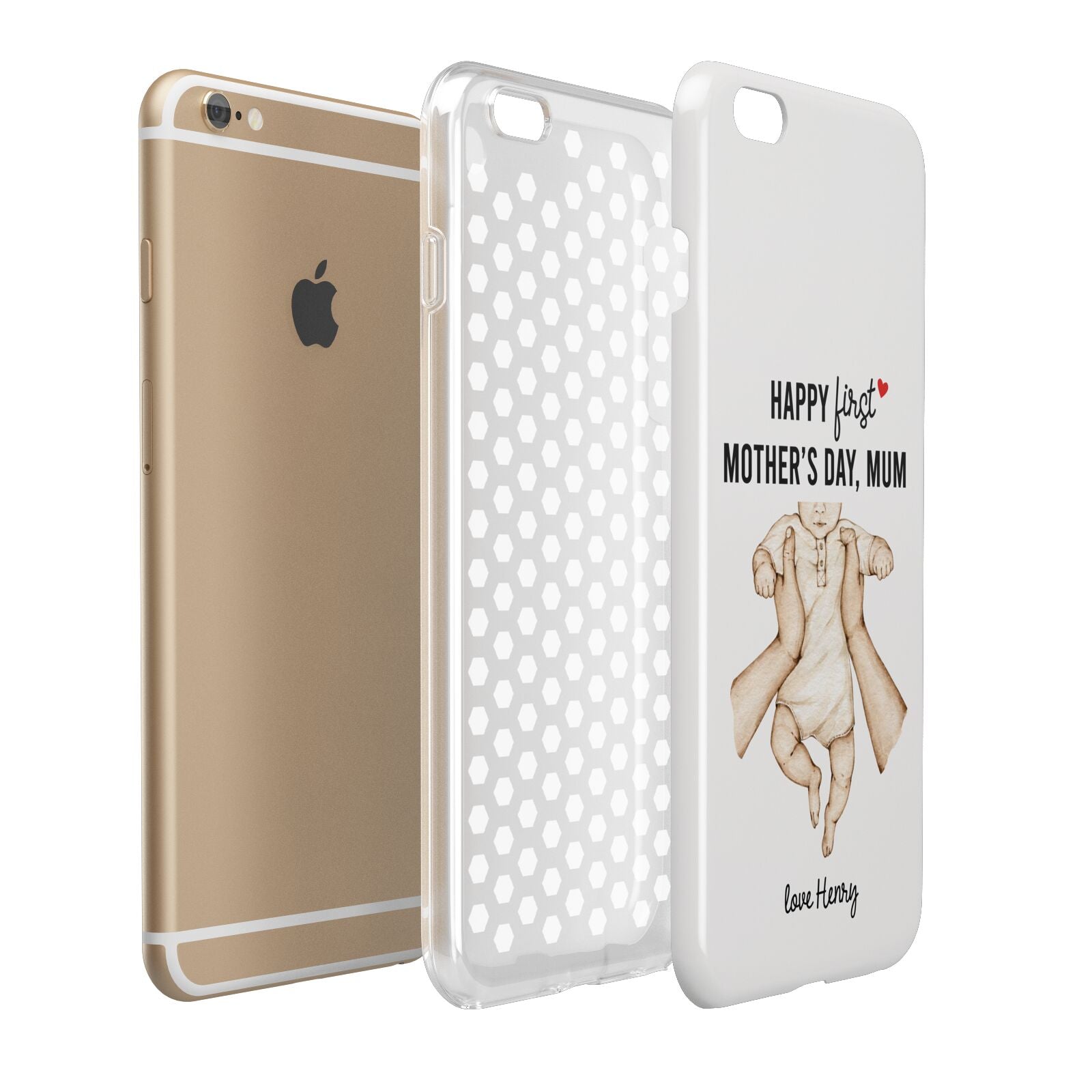 1st Mothers Day Baby Apple iPhone 6 Plus 3D Tough Case Expand Detail Image