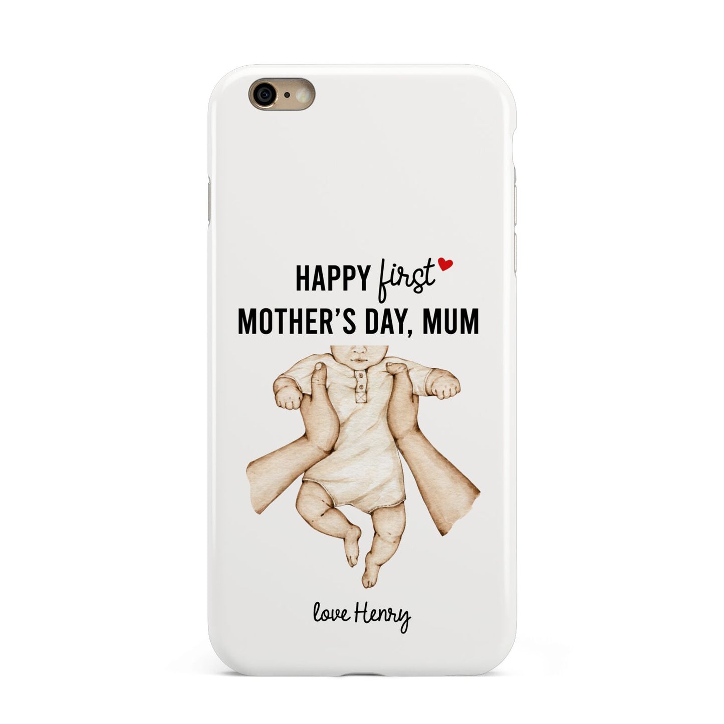 1st Mothers Day Baby Apple iPhone 6 Plus 3D Tough Case
