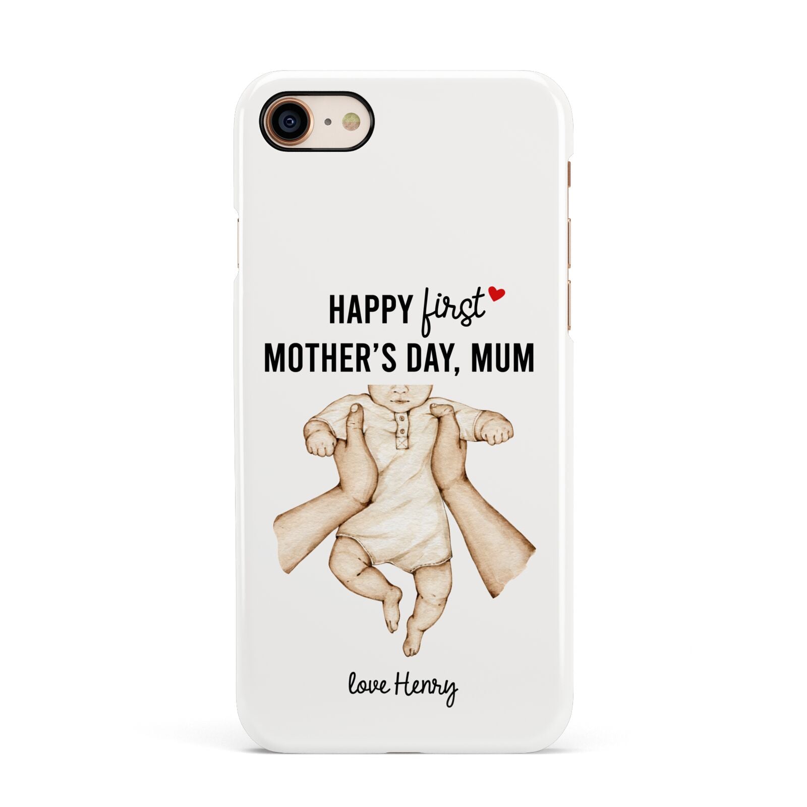 1st Mothers Day Baby Apple iPhone 7 8 3D Snap Case
