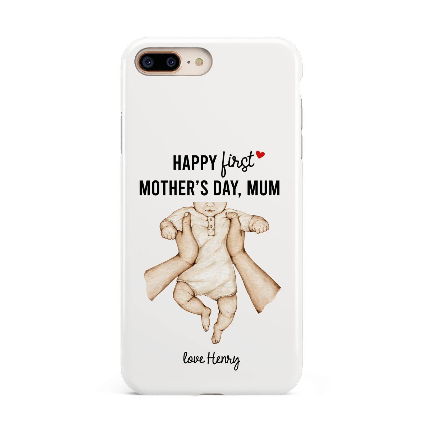1st Mothers Day Baby Apple iPhone 7 8 Plus 3D Tough Case