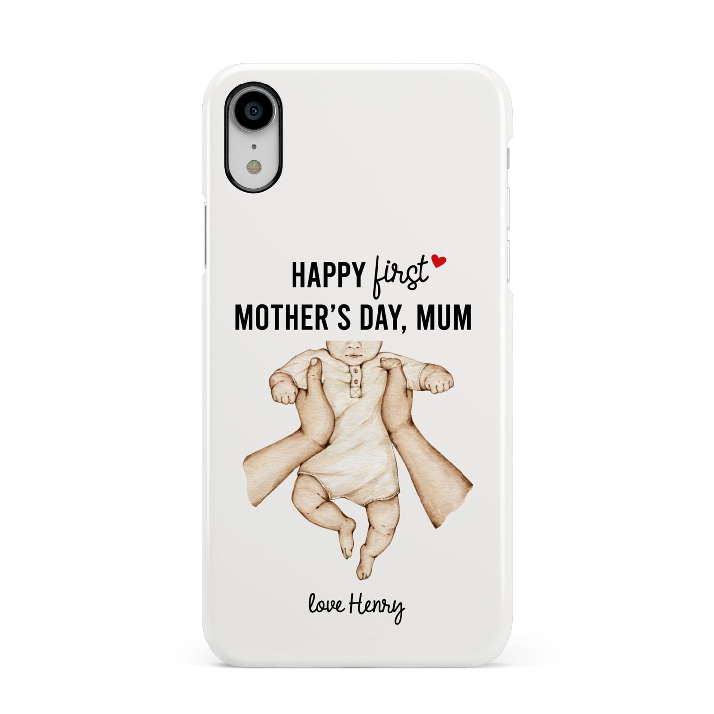 1st Mothers Day Baby Apple iPhone XR White 3D Snap Case