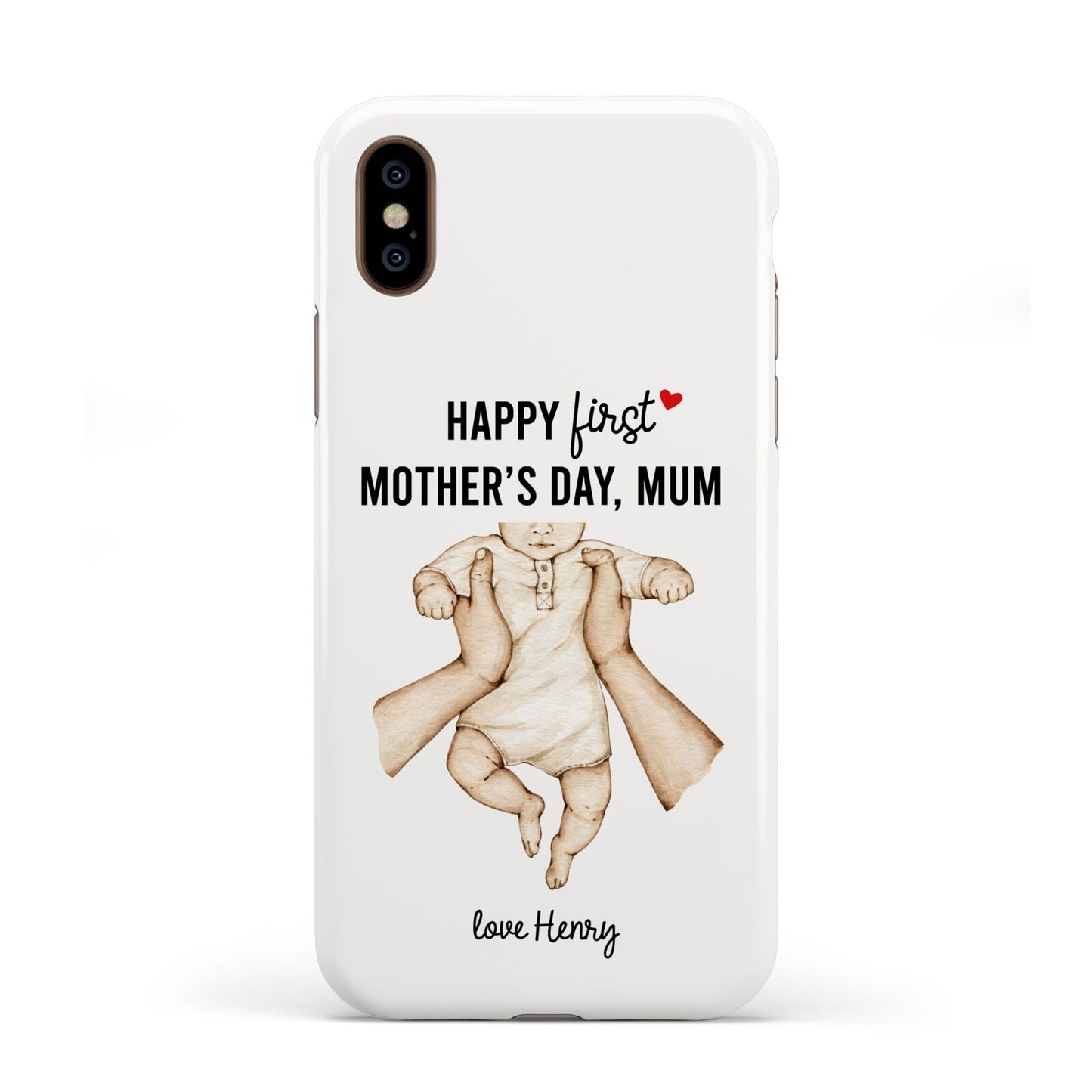 1st Mothers Day Baby Apple iPhone XS 3D Tough