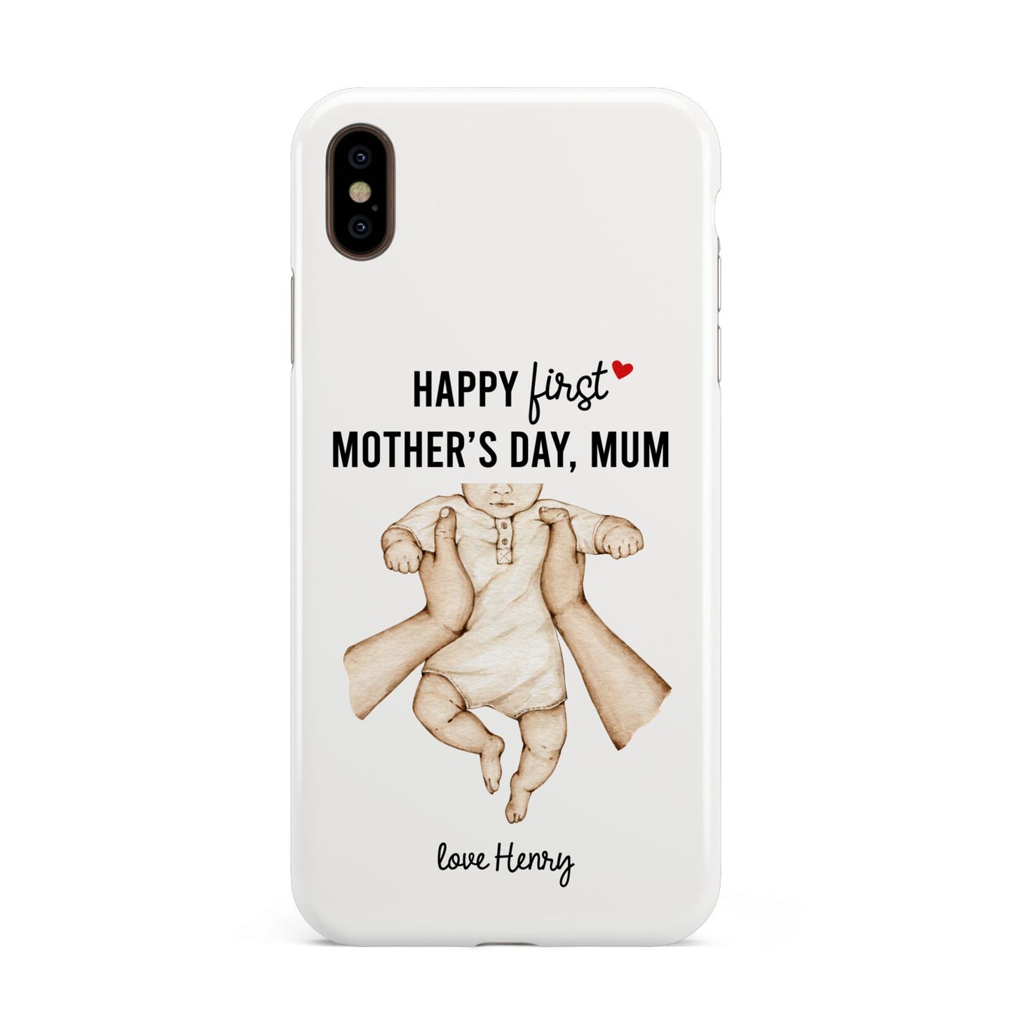 1st Mothers Day Baby Apple iPhone Xs Max 3D Tough Case
