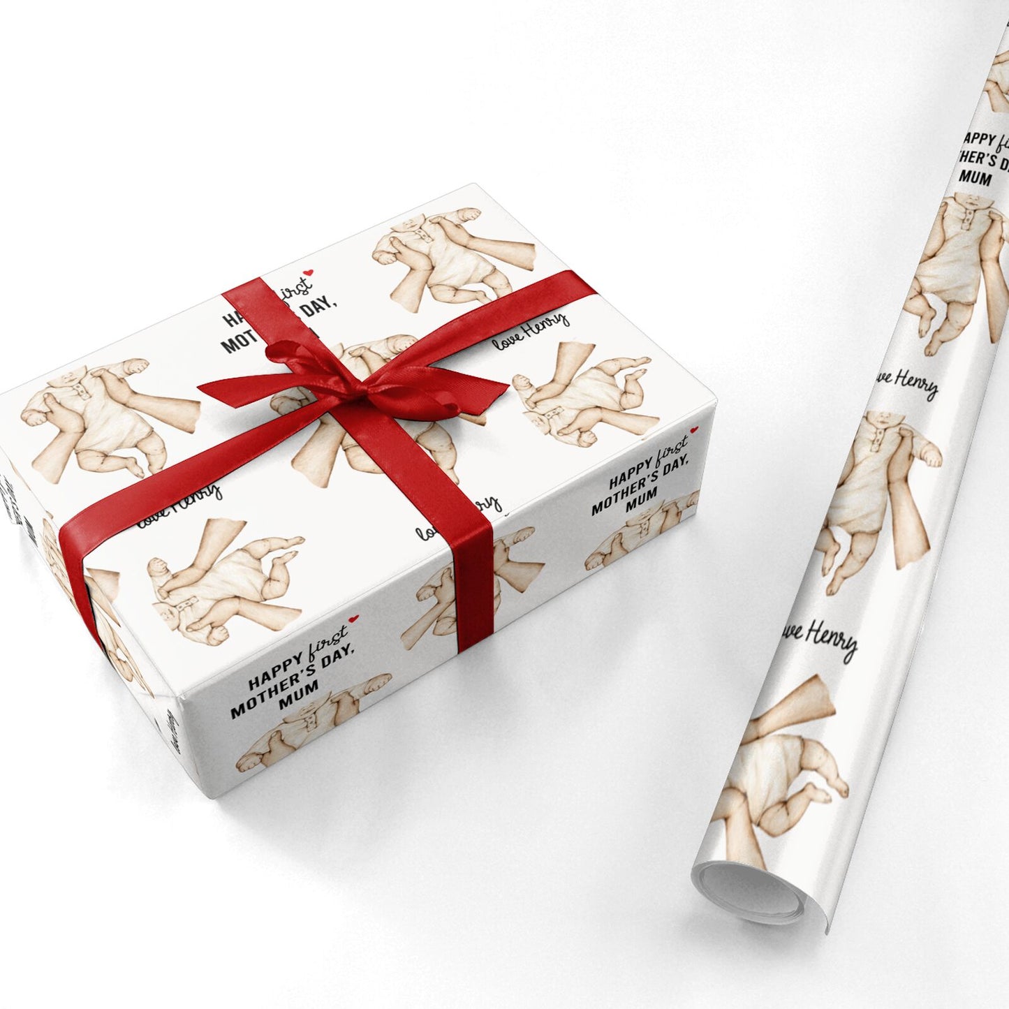 1st Mothers Day Baby Personalised Wrapping Paper