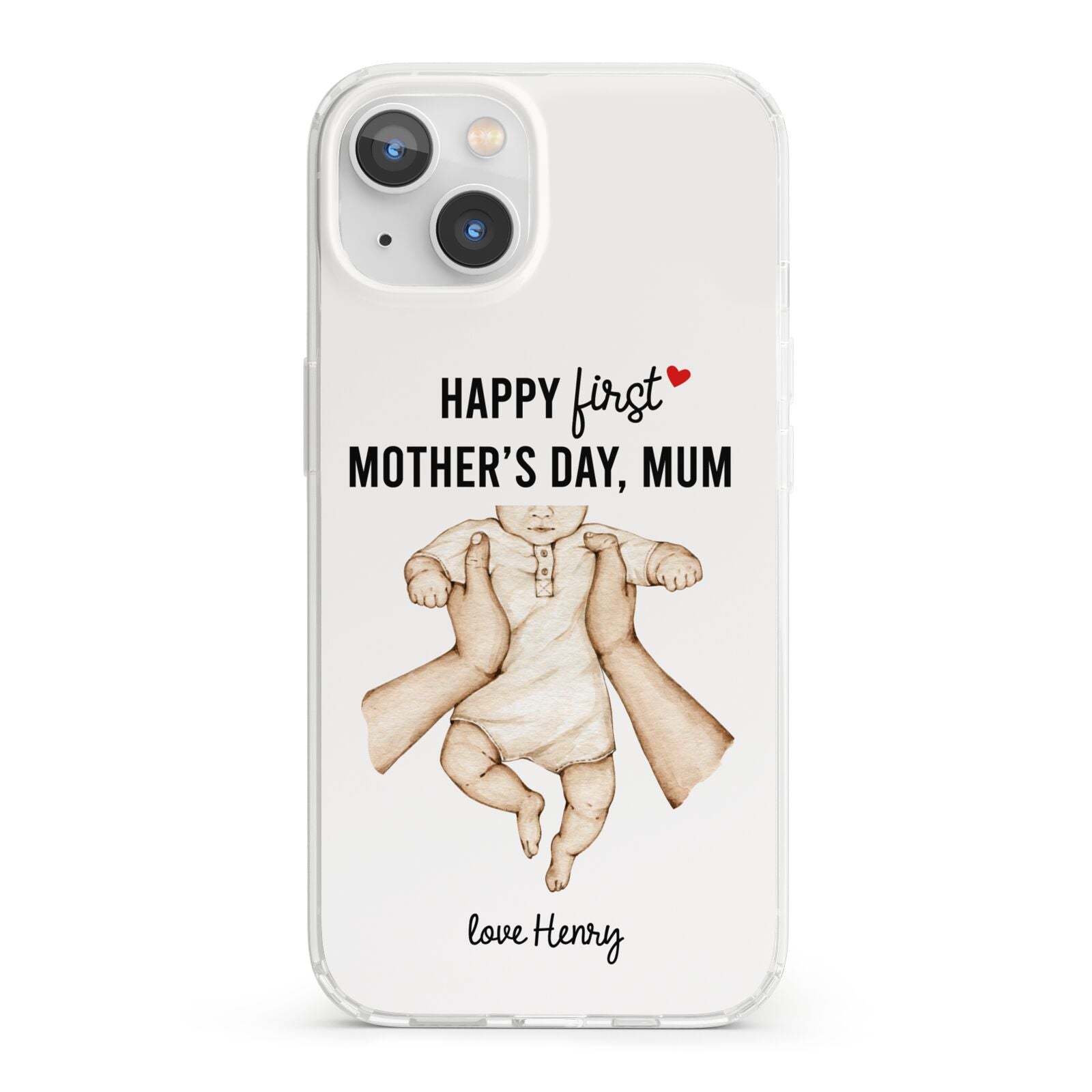 1st Mothers Day Baby iPhone 13 Clear Bumper Case