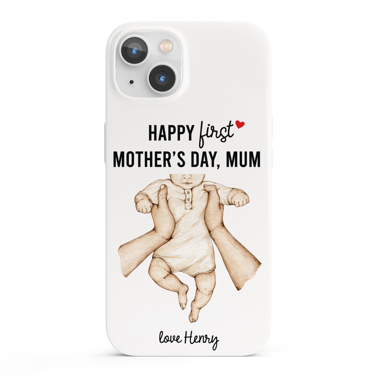 1st Mothers Day Baby iPhone 13 Full Wrap 3D Snap Case