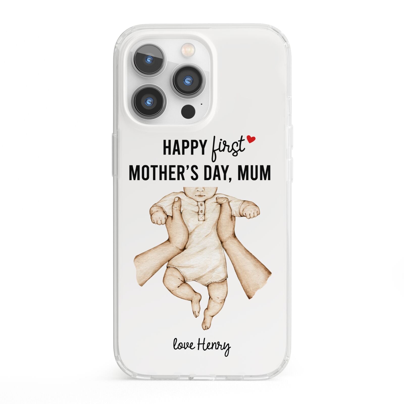 1st Mothers Day Baby iPhone 13 Pro Clear Bumper Case