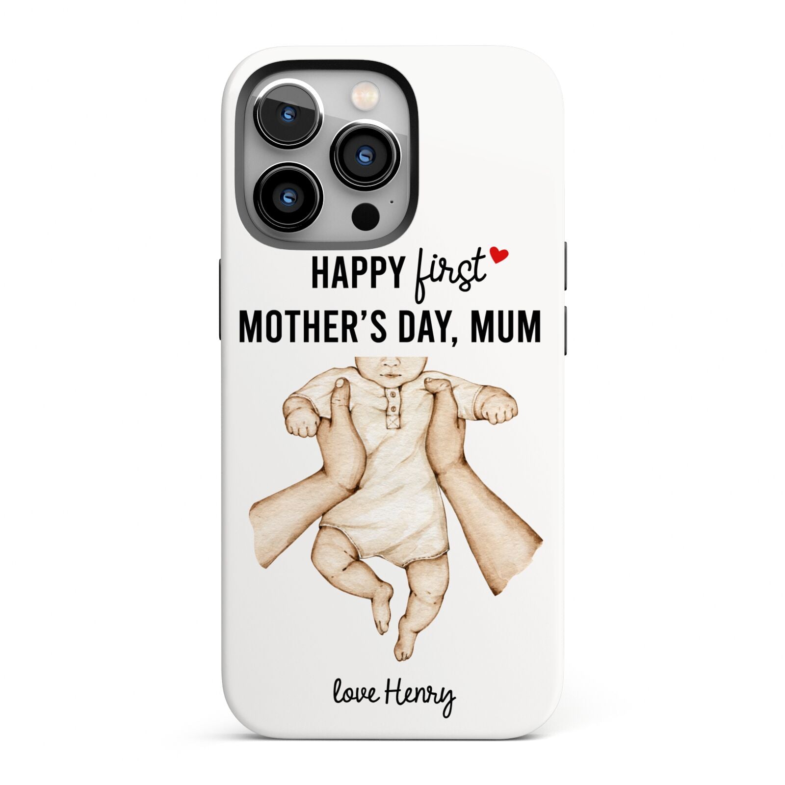 1st Mothers Day Baby iPhone 13 Pro Full Wrap 3D Tough Case