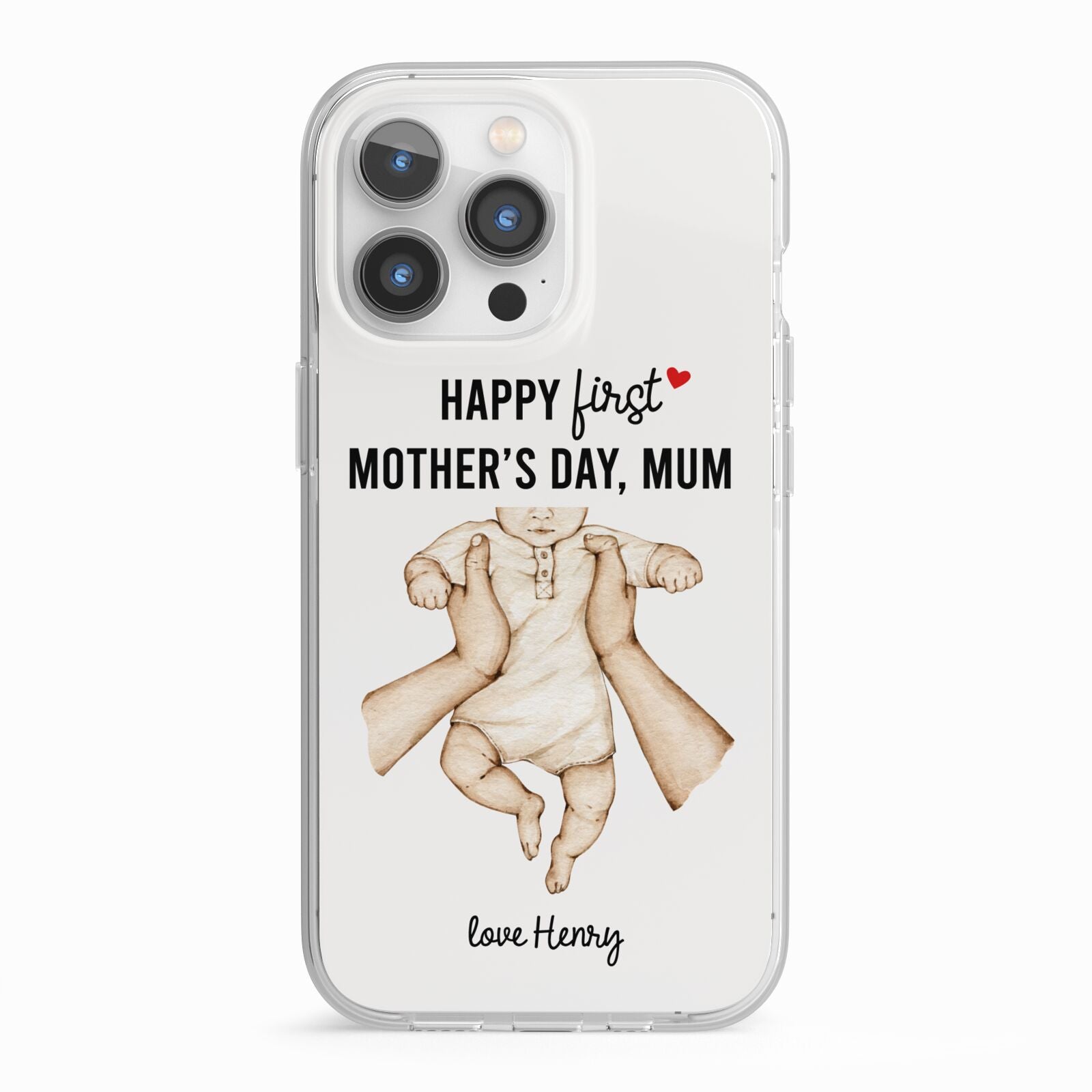 1st Mothers Day Baby iPhone 13 Pro TPU Impact Case with White Edges