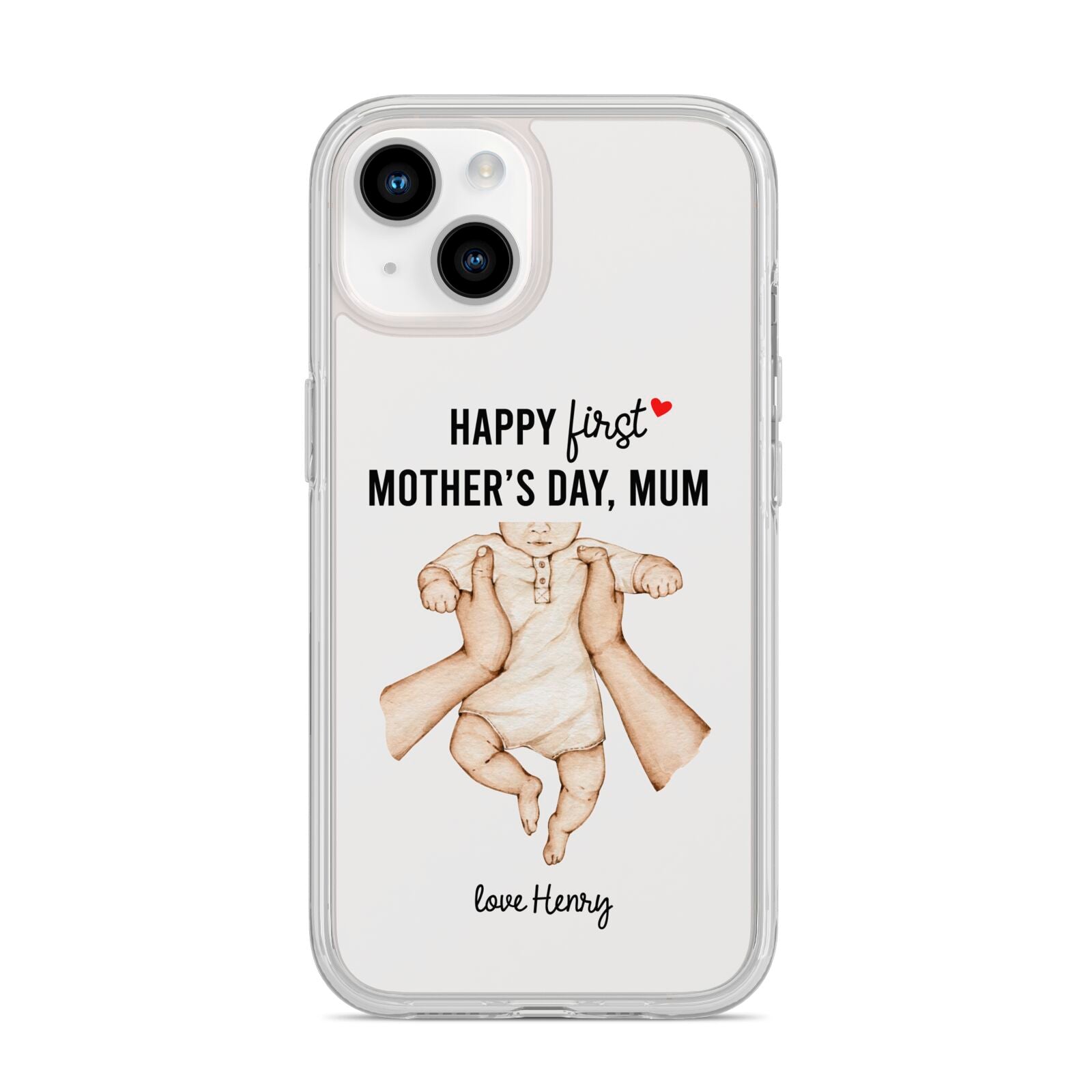 1st Mothers Day Baby iPhone 14 Clear Tough Case Starlight