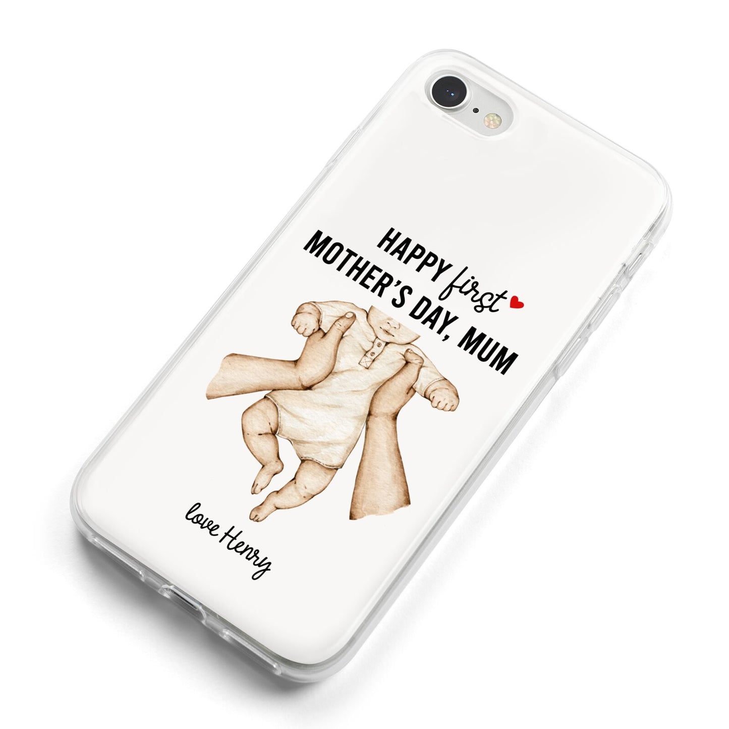 1st Mothers Day Baby iPhone 8 Bumper Case on Silver iPhone Alternative Image