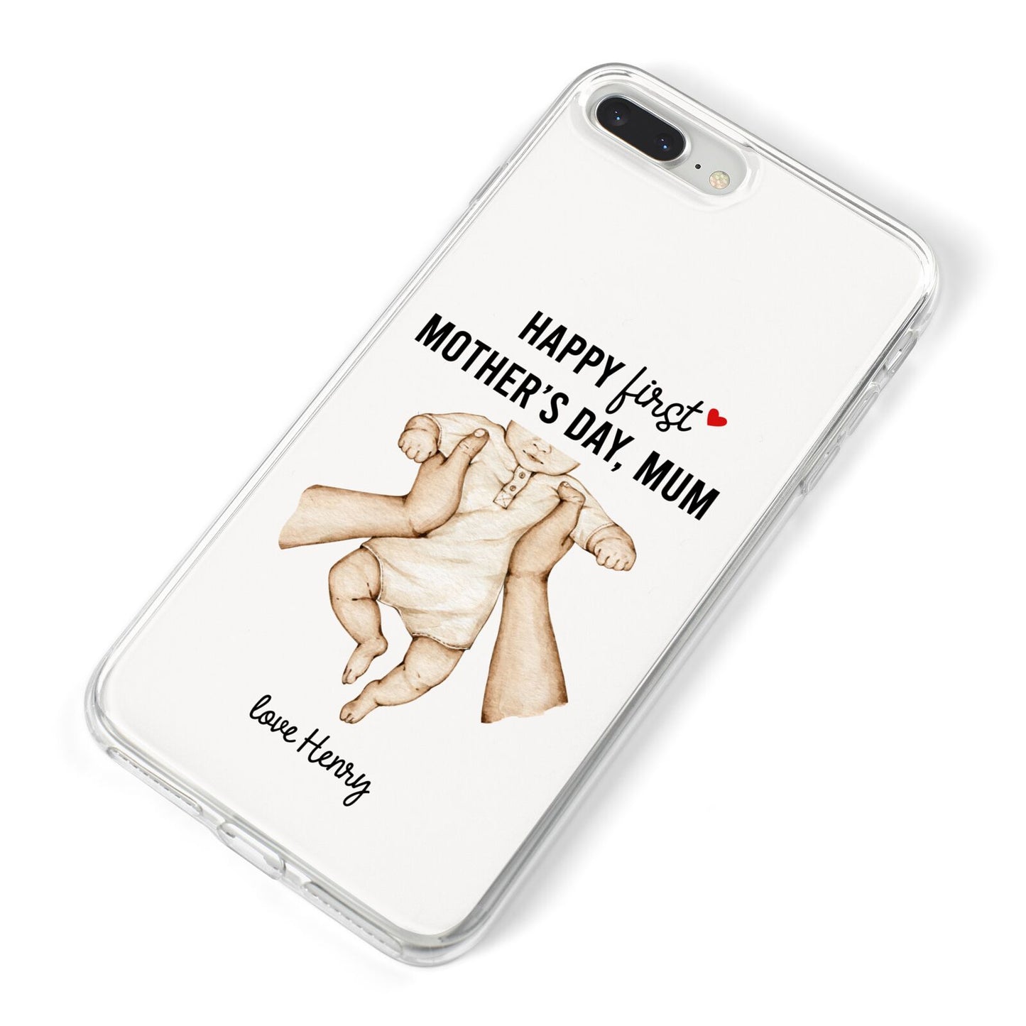 1st Mothers Day Baby iPhone 8 Plus Bumper Case on Silver iPhone Alternative Image