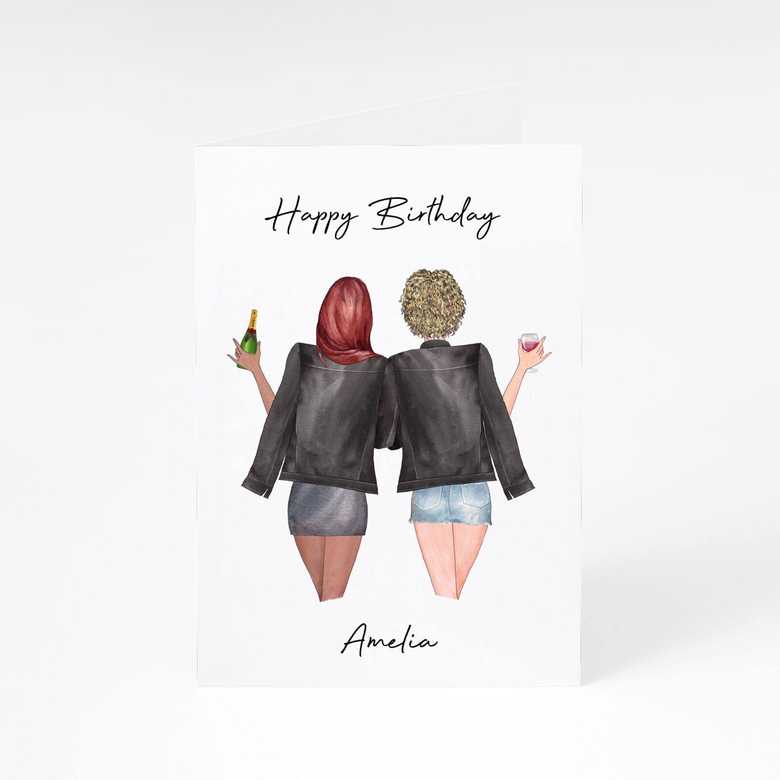 2 Best Friends Birthday A5 Greetings Card