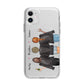 3 Best Friends with Names Apple iPhone 11 in White with Bumper Case