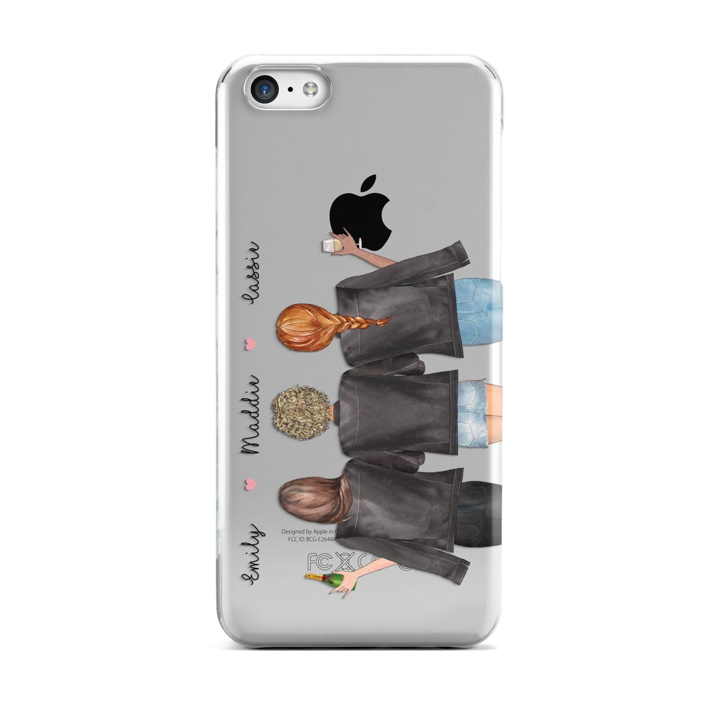 3 Best Friends with Names Apple iPhone 5c Case