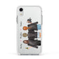3 Best Friends with Names Apple iPhone XR Impact Case White Edge on Silver Phone