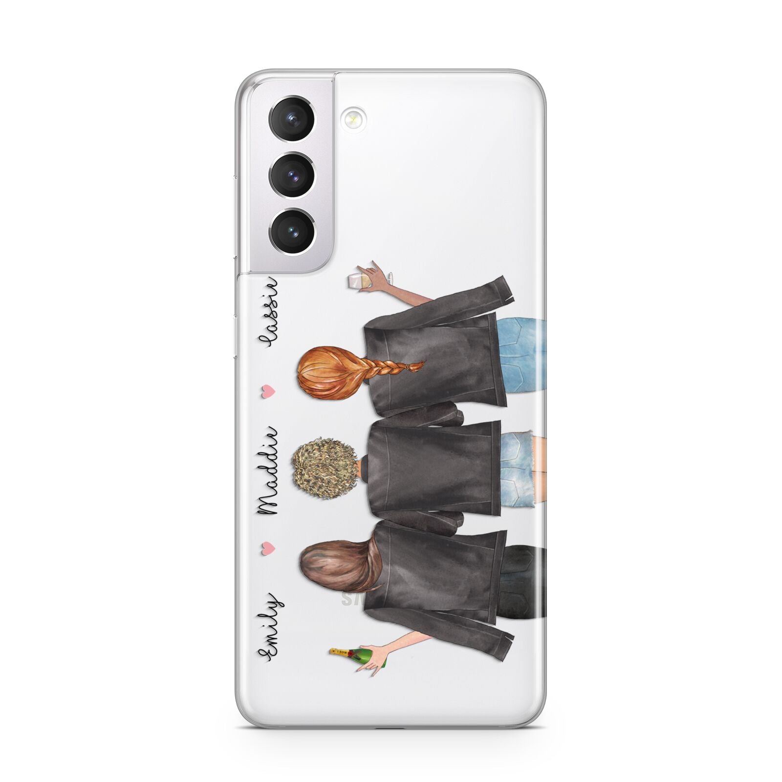 3 Best Friends with Names Protective Samsung Galaxy Case – Dyefor