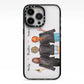 3 Best Friends with Names iPhone 13 Pro Black Impact Case on Silver phone