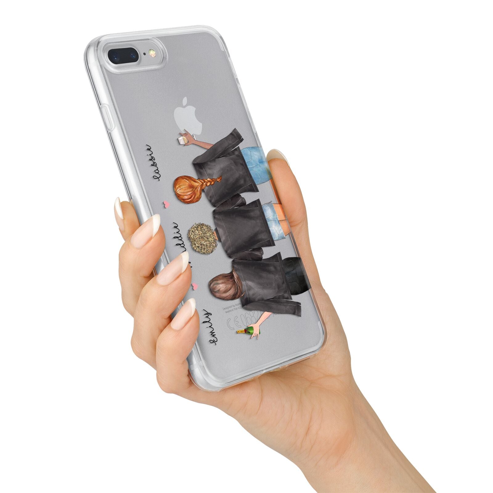 3 Best Friends with Names iPhone 7 Plus Bumper Case on Silver iPhone Alternative Image