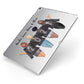 4 Best Friends with Names Apple iPad Case on Silver iPad Side View