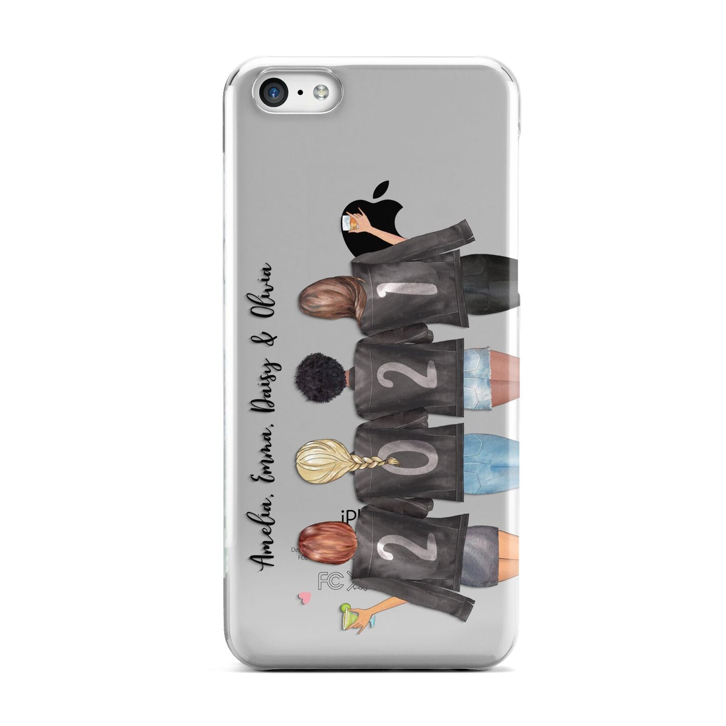 4 Best Friends with Names Apple iPhone 5c Case