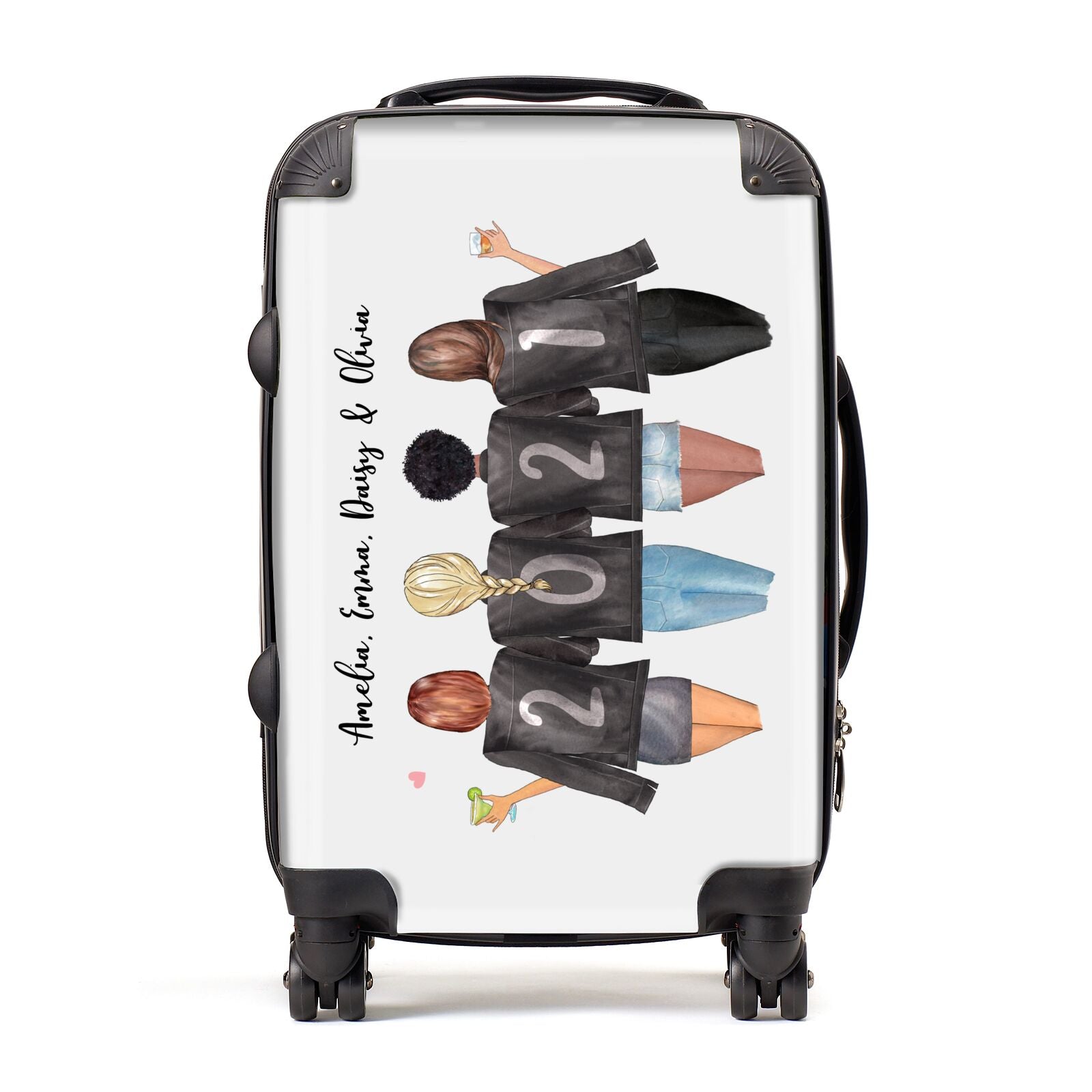 4 Best Friends with Names Suitcase