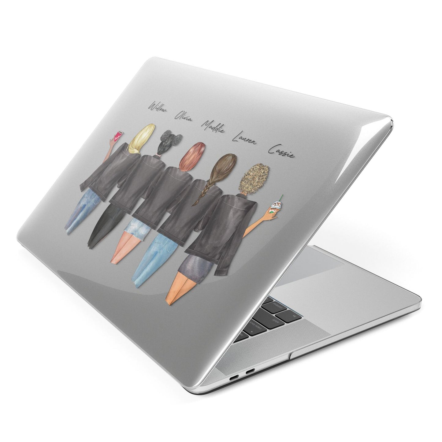 5 Best Friends with Names Apple MacBook Case Side View