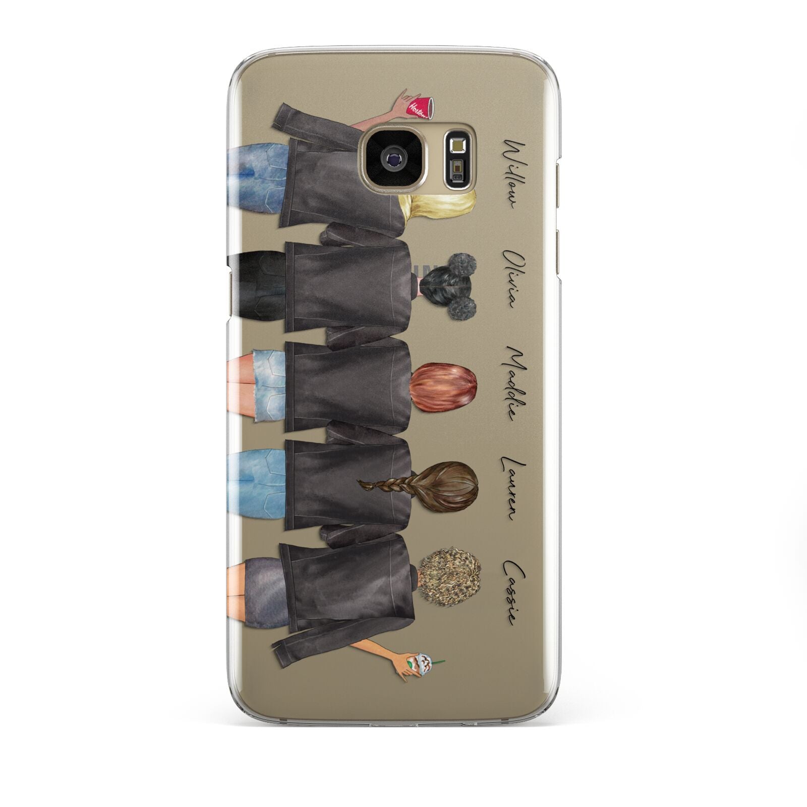 5 Best Friends with Names Samsung Galaxy S7 Edge Case