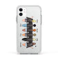 6 Best Friends with Names Apple iPhone 11 in White with White Impact Case