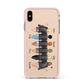6 Best Friends with Names Apple iPhone Xs Max Impact Case Pink Edge on Gold Phone