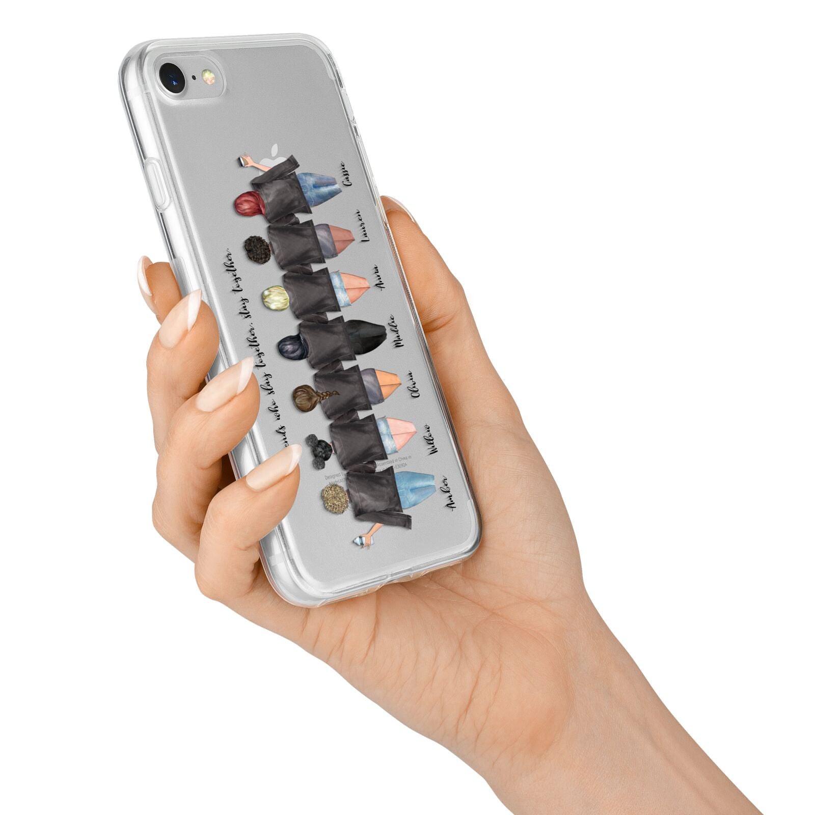 7 Best Friends with Names iPhone 7 Bumper Case on Silver iPhone Alternative Image