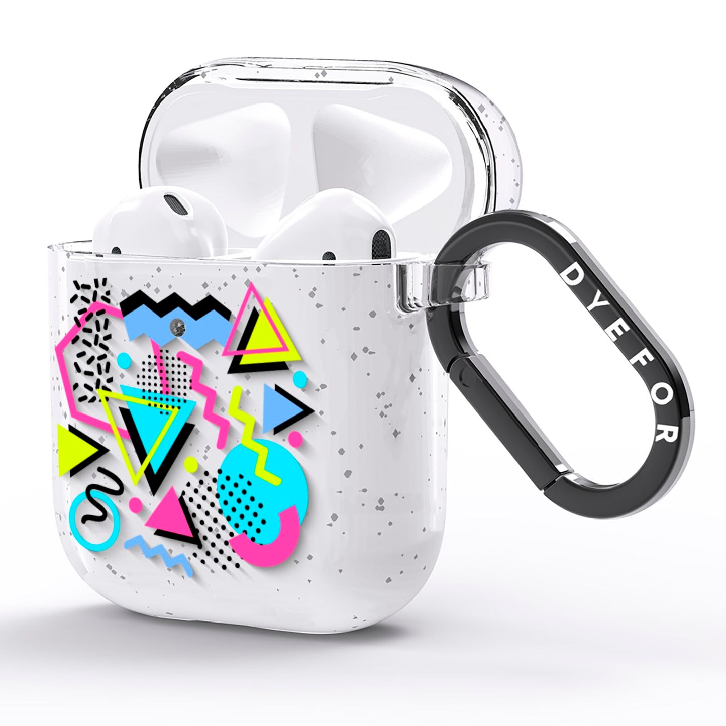80s Retro AirPods Glitter Case Side Image