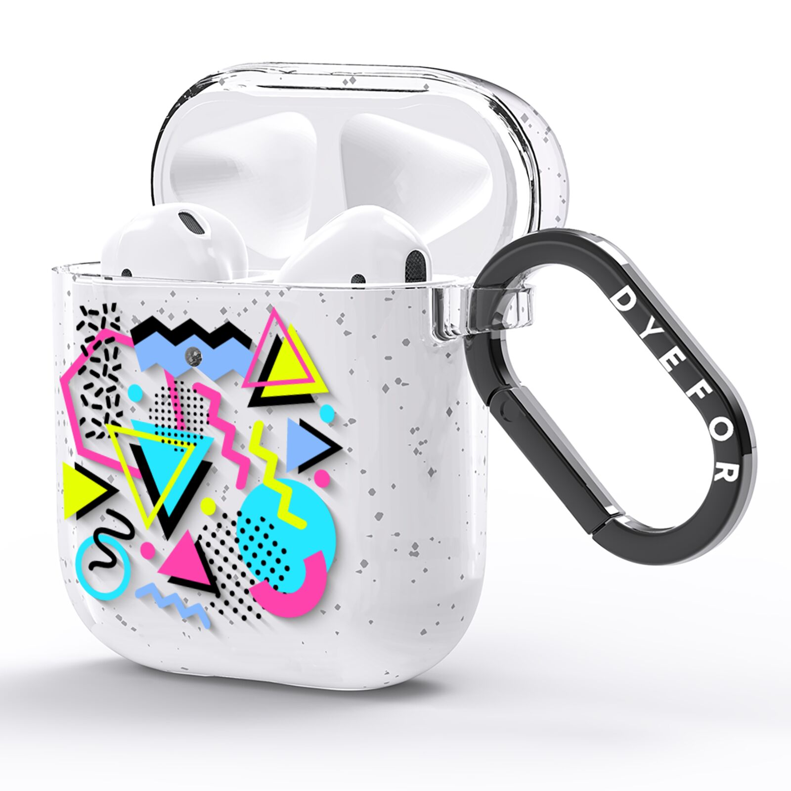 80s Retro AirPods Glitter Case Side Image