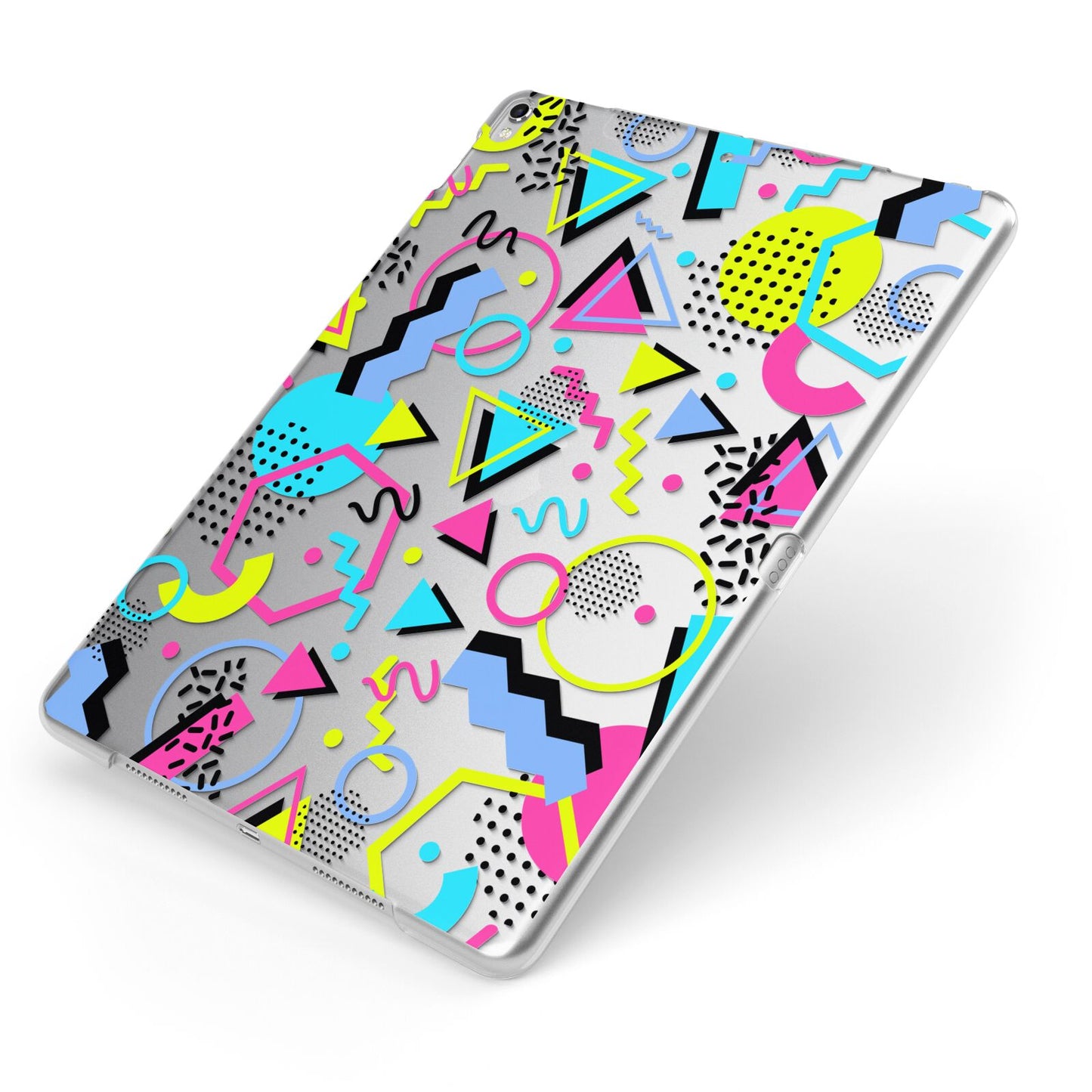 80s Retro Apple iPad Case on Silver iPad Side View