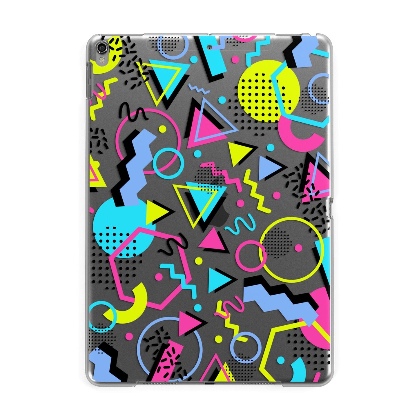 Clear 80s Retro Apple iPad Grey Case